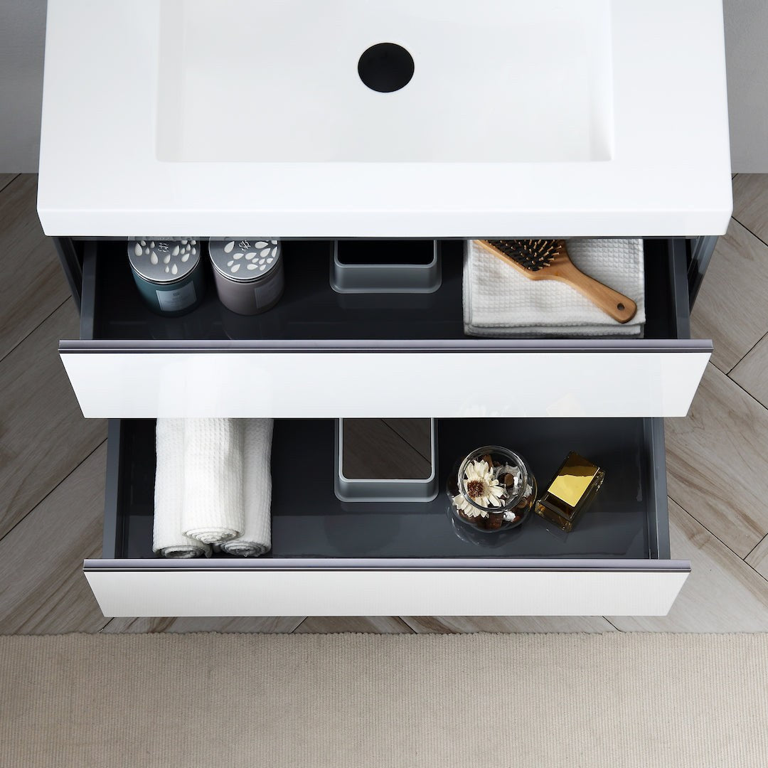 Blossom Berlin – 30 Inch Vanity – Glossy White & Glossy Grey - V8019 30 01