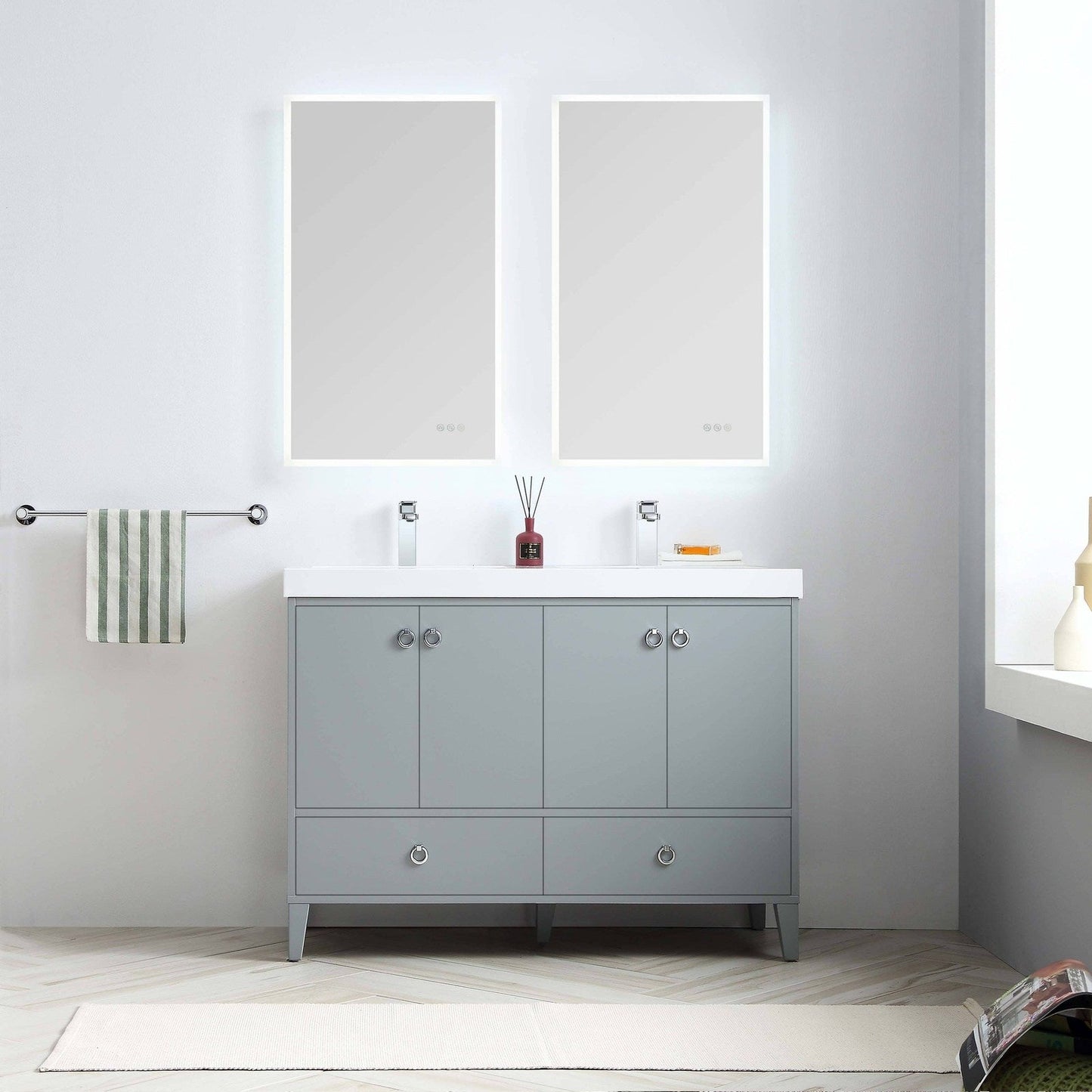 Blossom Lyon 48 Inch Bathroom Vanity – Double Sinks - V8023 48 01D
