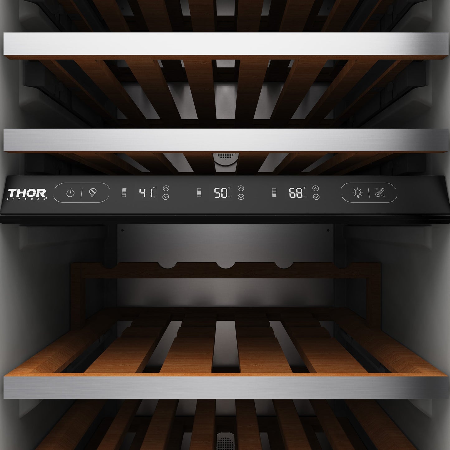 Thor Kitchen 24-inch Built-in Column Wine Cooler, Stainless Steel Panel Ready - XRF24CWC-SS