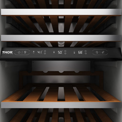 Thor Kitchen 24-inch Built-in Column Wine Cooler, Stainless Steel Panel Ready - XRF24CWC-SS